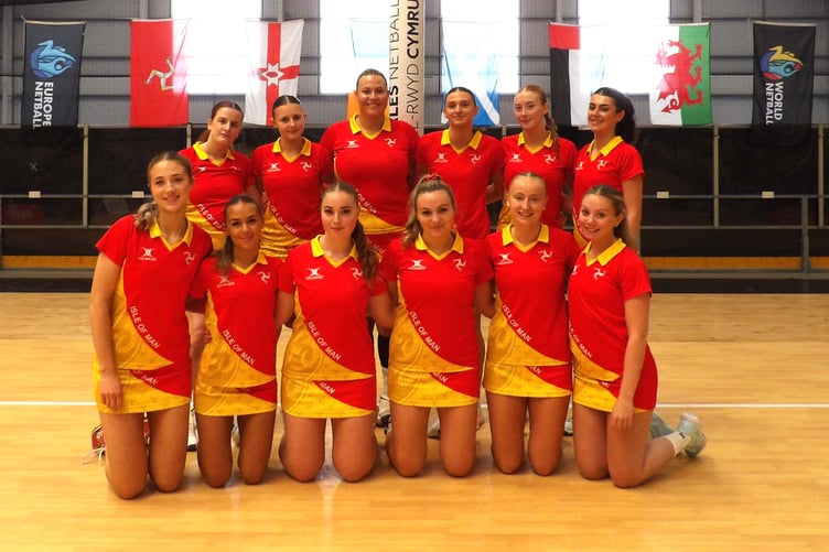 The Isle of Man netball under-21 national squad that participated in the Netball World Youth Cup Qualifying Tournament recently.