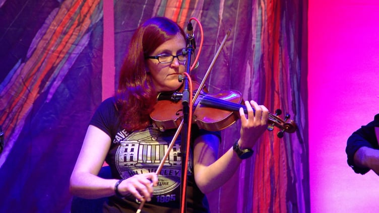 Katie Lawrence during the performance