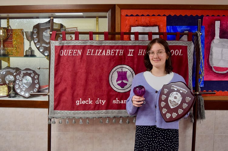Kitty Ayres was awarded a number of trophies. They were The Headteacher’s Prize, The Deans Trophy for Contribution to the School and Community, The Walter Cannell Literary Prize and The Hinnigan Trophy for Performing Arts
