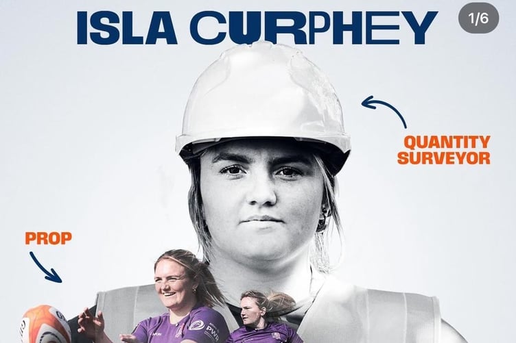 Former Vagabonds player Isla Curphey is one of the faces of Premiership Rugby's new Powered Differently campaign