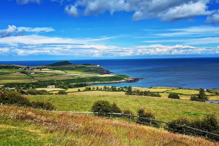 Lovely panorama of Maughold Head from Charlie's View