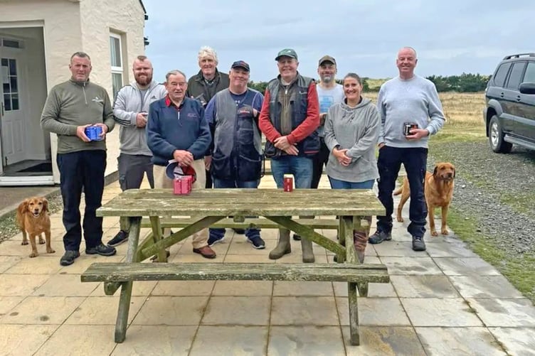 Prizewinners in the final round of the summer sportrap league at Blue Point last Sunday