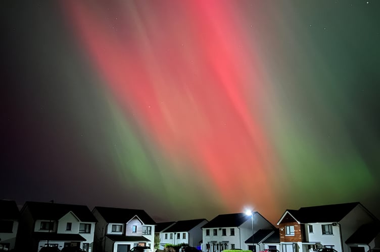 The aurora over the Ballakiiley estate
