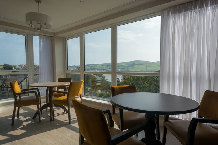 The view of Port Erin from the facility's dining room