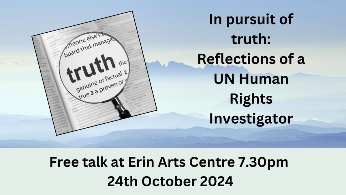 One World Centre hosts free talk by UN human rights investigator ...