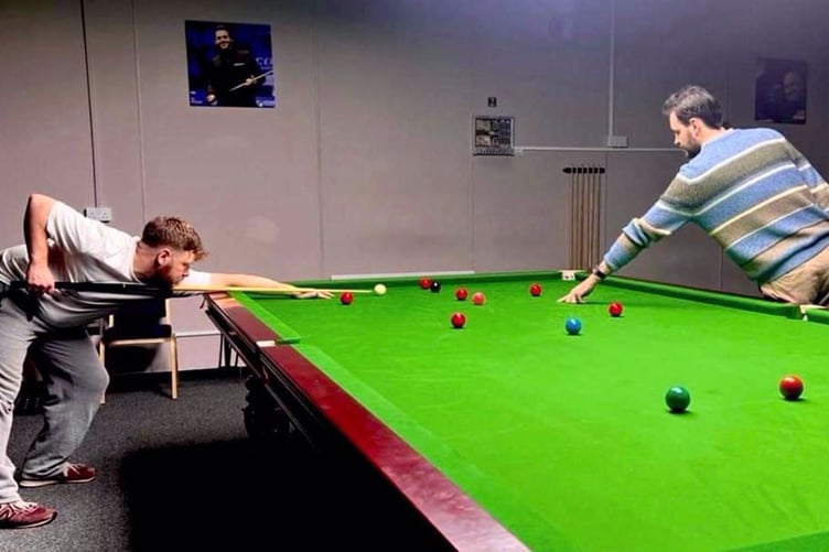 Dollin Mercer (left) and Darryl Hill preparing for their trip to Portugal for the EBSA European Team Snooker Championships