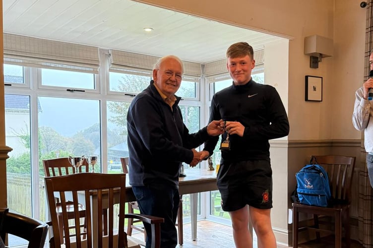 Joe Humphrey awarded Best Bowler for his 30 wickets from Club President David Creer
