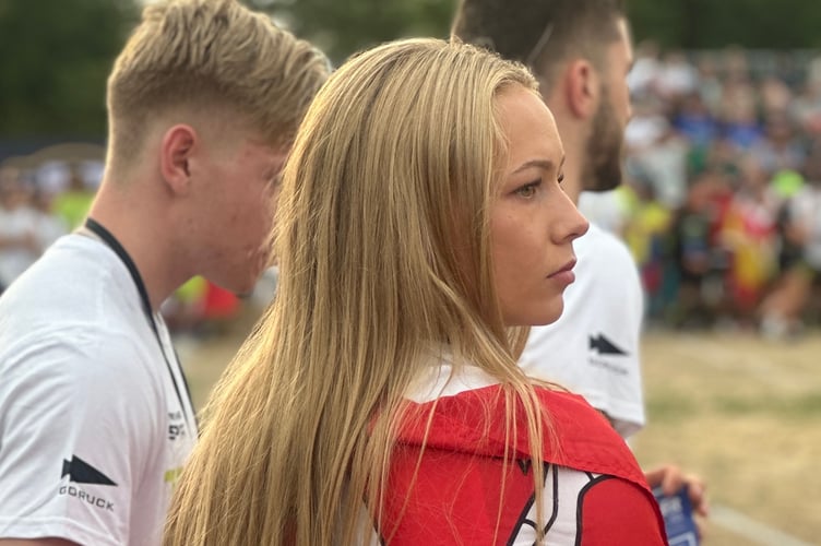 Belinda Dennett showing her Manx roots