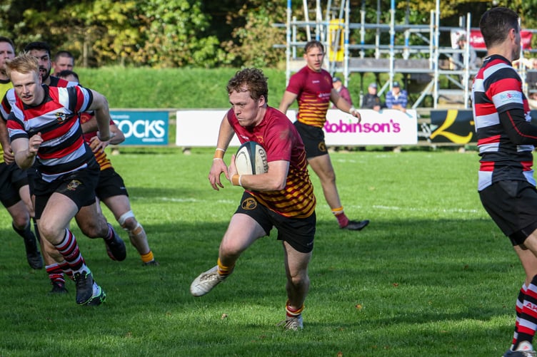 Kyle Martin was among the scorers for Douglas against Saturday's visitors to Port-e-Chee, Altrincham Kersal (Photo: Richard Ebbutt)