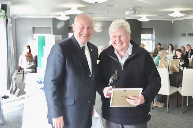 Smaller Farms Winner and overall Winner of the 2024 Bronze Chough Award Rawdon Haynes of Ballacosnahan Farm