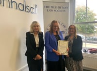 Maria is presented with Deemster award for her work on modern slavery