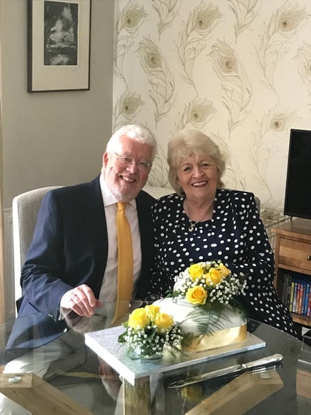 Philip and Margaret Summerscales (nee Curphey) on their 50th wedding anniversary in June 2017