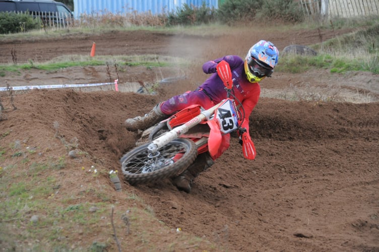 Danny McCanney once again proved imperious in the final round at West Kimmeragh last weekend, winning on the day and clinching the Ramsey MCC’s club motocross championship in the process (Photo: John Watterson)