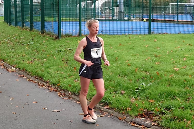 Relative newcomer Helen Davies impressive with victory in the women's class after finishing sixth overall in a time of 57 minutes 46 seconds (Photo: David Griffiths)