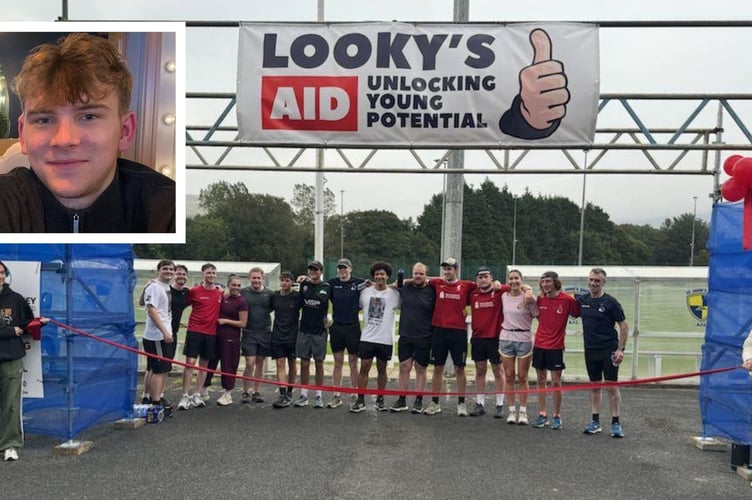 Looky's Aid staged its first relay-style marathon last month. (Top left - Lucas Martin who died in September 2023)