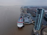 Mooring lines are clashing with fender at new ferry terminal