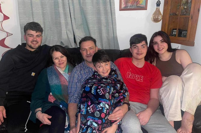 The Kirk family at Christmas last year. 