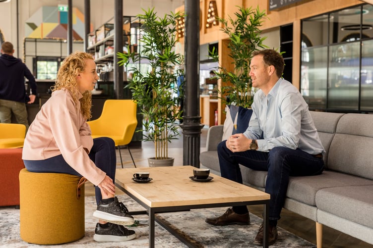 Santander International's Georgina Blackburn and James Geldart