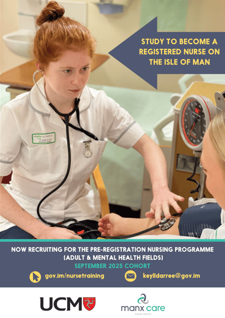 Study to become a registered nurse in the Isle of Man