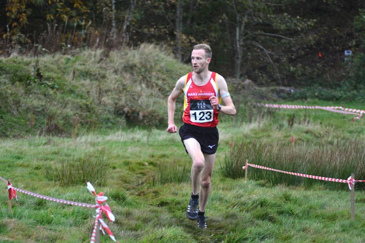 Just a week after taking part in the Valencia Half-Marathon, Ollie Lockley showed his class on a different type of surface on Sunday when he won the opening round of the Isle of Man Cross-Country League. Lockley initially had talented all-rounder Corrin Leeming in his slipstream, but he broke the latter man's tractor beam to win by 38 seconds after three, 3km loops over Port-e-Chee Meadow. Kirsty Barber won the concurrently run women's race over two laps, coming home first ahead of Laura Dickonson. Full report and results in Thursday's Manx Independent (Photo: Andy Dalrymple)