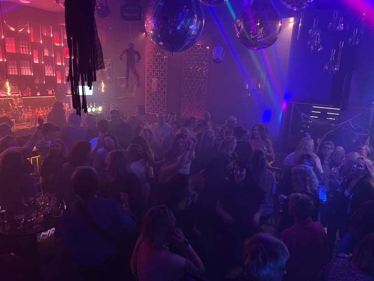 Crowds enjoy the afternoon disco at 1886 in Douglas