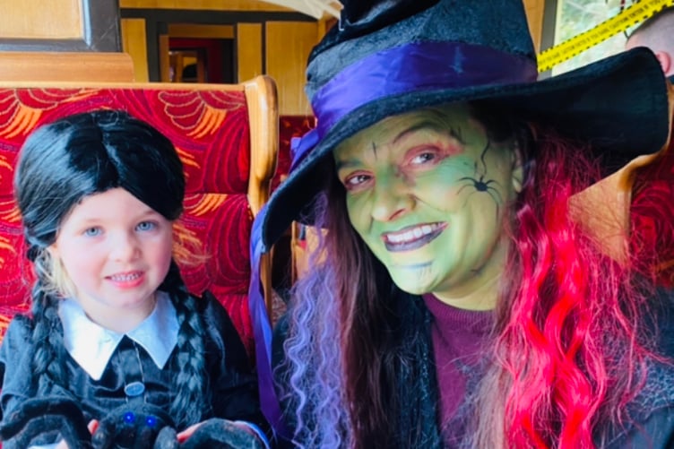 Children dressed up in some frightening fancy dress as part of the event