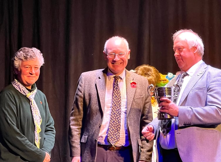Left to right: Lady Lorimer, Lieutenant Governor Sir John Lorimer and Paul Martin, the new 'Magician of Mann'