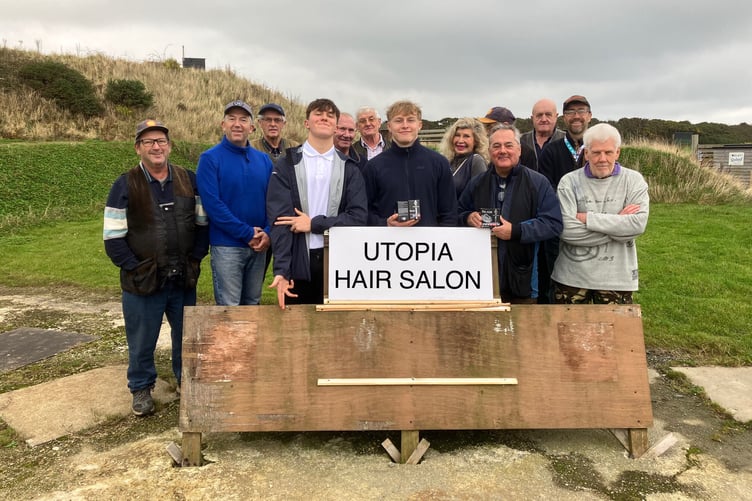 Prizewinners in the opening round of the winter series English skeet league at Isle of Man Clay Pigeon Shooting Club