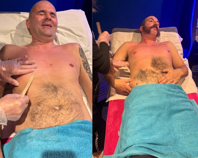 Grieg and Will who got waxed for Charity