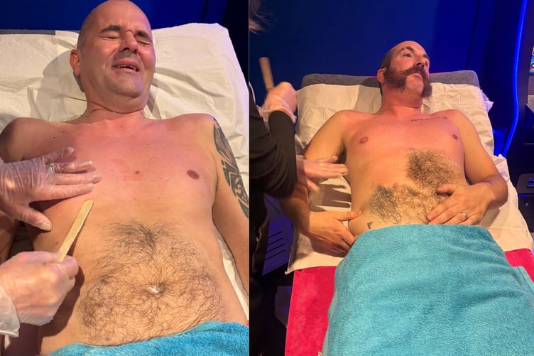 Grieg and Will who got waxed for Charity