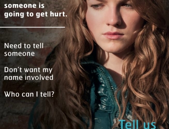 A poster for the Isle of Man Crimestoppers 'Fearless' campaign