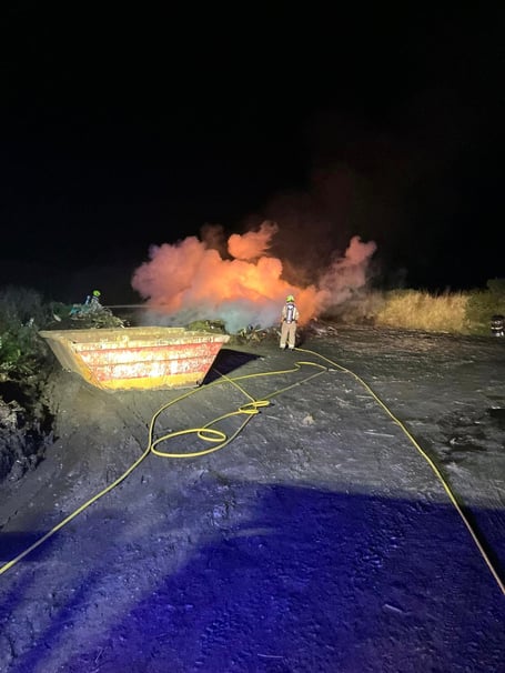 Fire crews from Douglas attend out-of-control bonfire
