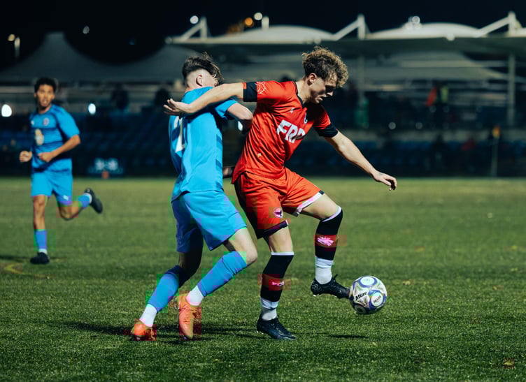 Dean Pinnington scored twice for FC Isle of Man on Saturday (Photo: David Lovelady)
