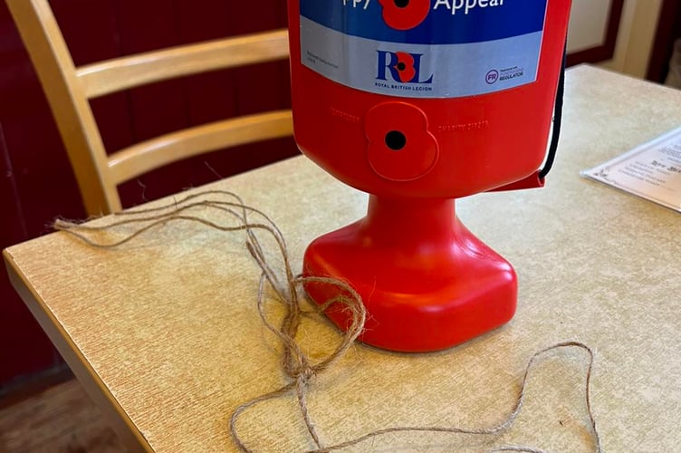 The Poppy Appeal box that was stolen