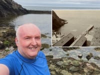 I took a dip at one of island's long abandoned outdoor swimming pools 