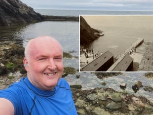 I took a dip at one of island's long abandoned outdoor swimming pools 