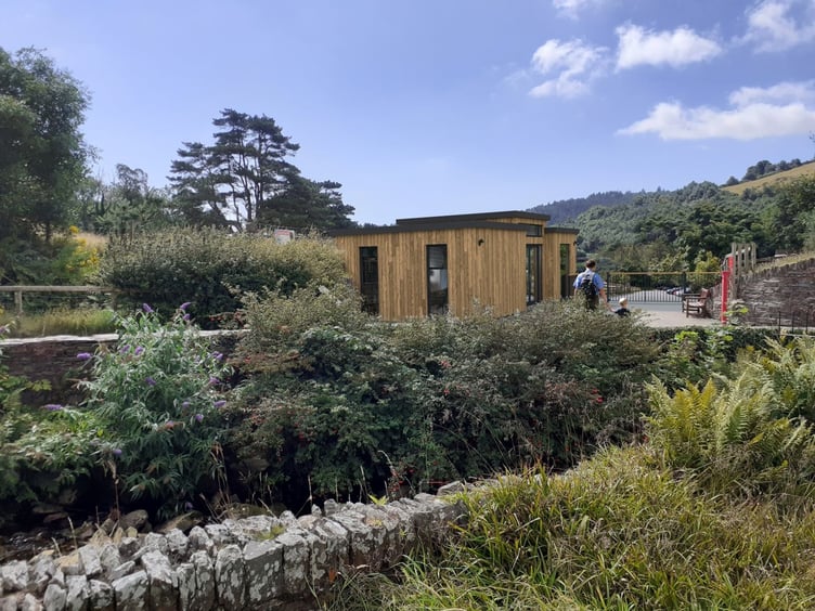 An artists impression of the revised Laxey Wheel Visitor Hub which are currently on display for in person consultations