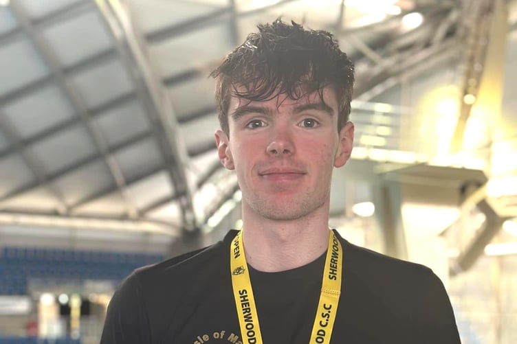 Tom Caine claimed a bronze medal in the 16-and-over boy 100m breaststroke in a rapid 57.10s