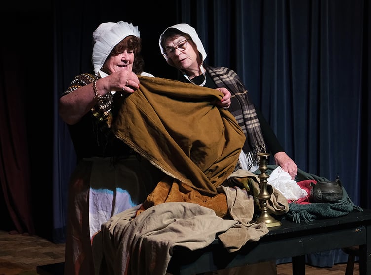Danny Berry as Woman 1 and Catie Angus as Woman 2