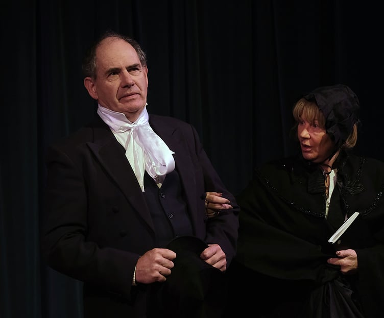 Barnaby Lockyer as Charitable Gentleman and Caroline Jones as Charitable Gentlewoman
