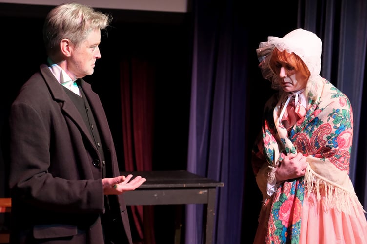 Juan Bridson as Young Scrooge and Robyn Hughes as Belle