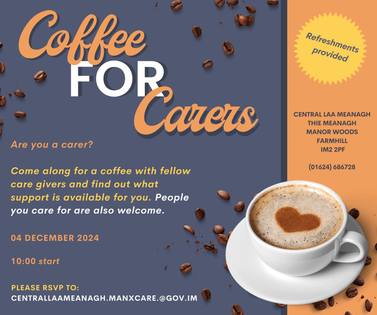 Manx Care's next Coffee for Carers event takes pace in December