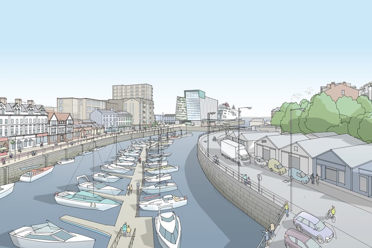 The current design plans for South Quay, Douglas, via the Manx Development Corporation (MDC)