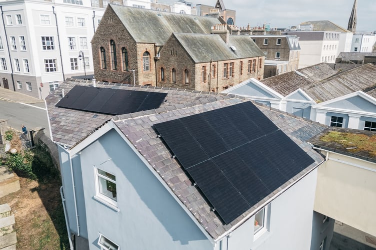Solar Panel installation at Search & Select’s office in Upper Church Street, Douglas.