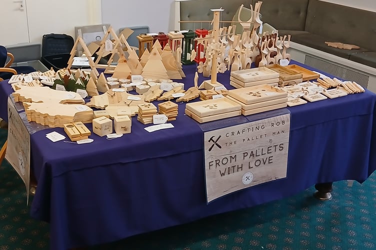 Rob's 'From Pallets With Love' stall at a recent Christmas market