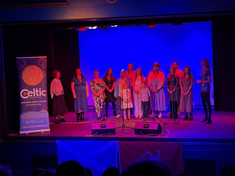 Manx Gaelic choir Un Choraa performing at Peel Centenary Centre