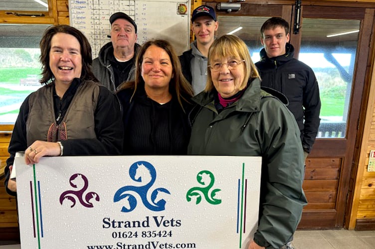 Some of the prizewinners in the first round of Isle of Man Clay Pigeon Shooting Club’s Strand Vets-sponsored winter series pro sporting league at Meary Veg