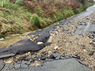 Island road to close for emergency repairs following Storm Bert damage