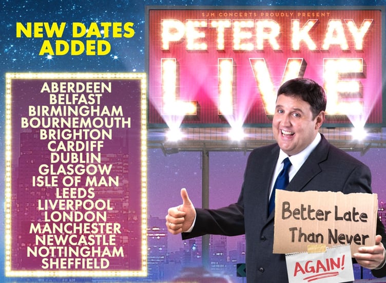 Peter Kay will play the Isle of Man in 2026