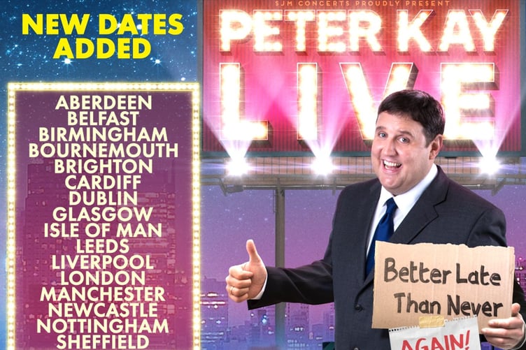 Peter Kay will play the Isle of Man in 2026